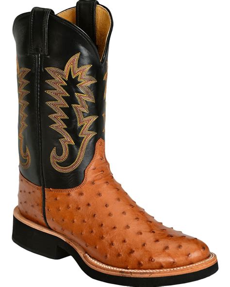 full quill ostrich skin boots.